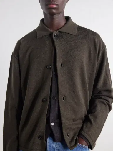 Margaret Howell Merino Wool Cardigan - Men | Thumbnail 5