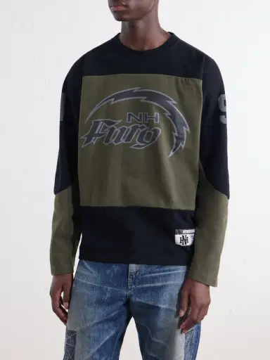 Neighborhood Hockey Logo-Appliqué Paneled Cotton-Jersey T-Shirt - Men | Thumbnail 3 Neighborhood Hockey Logo-Appliqué Paneled Cotton-Jersey T-Shirt - Men | Thumbnail 3
