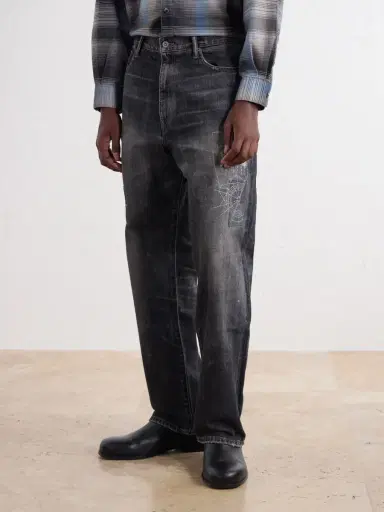 Neighborhood Savage Straight-Leg Distressed Embroidered Jeans - Men | Thumbnail 3