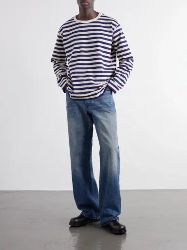 Junya Watanabe Striped Cotton-Jersey T-Shirt - Men | Thumbnail 2 Junya Watanabe Striped Cotton-Jersey T-Shirt - Men | Thumbnail 2