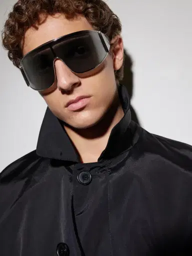Loewe Speed Shield Aviator-Style Silver and Gold-Tone Sunglasses - Men | Thumbnail 5