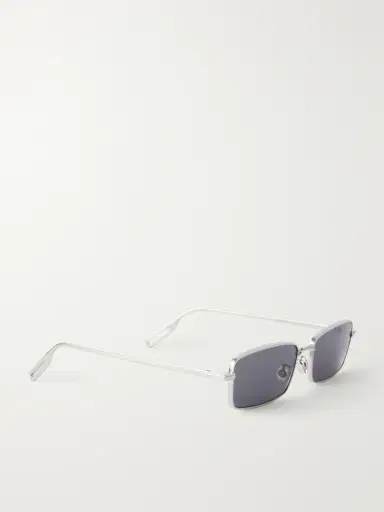 DIOR Eyewear DiorBlackSuit S21U Square-Frame Silver-Tone Sunglasses - Men | Thumbnail 4