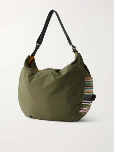 Master-Piece Chup Leather-Trimmed Cotton Shoulder Bag - Men | Thumbnail 4