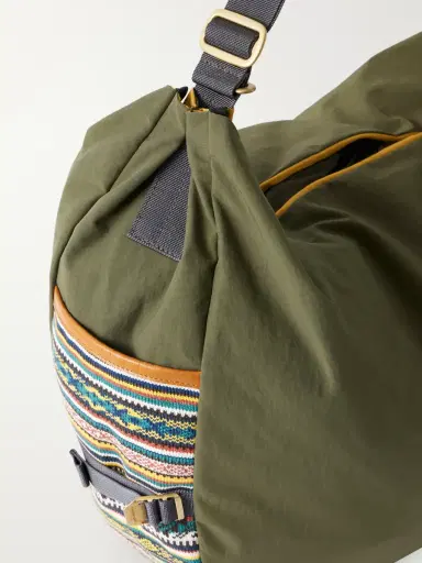 Master-Piece Chup Leather-Trimmed Cotton Shoulder Bag - Men | Thumbnail 5