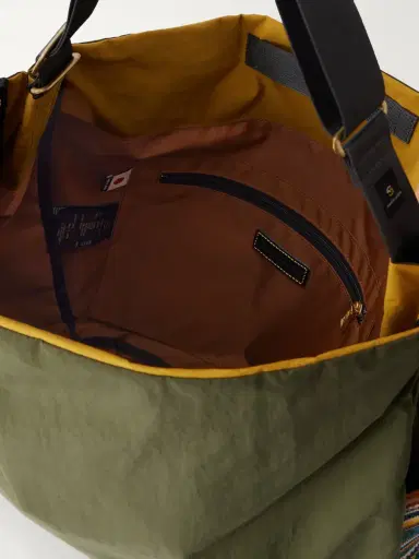 Master-Piece Chup Leather-Trimmed Cotton Shoulder Bag - Men | Thumbnail 6