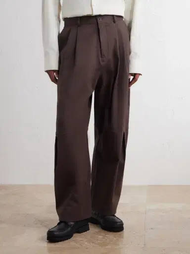 SAGE NATION Zushi Barrel-Leg Pleated Cotton-Blend Trousers - Men | Thumbnail 3 SAGE NATION Zushi Barrel-Leg Pleated Cotton-Blend Trousers - Men | Thumbnail 3