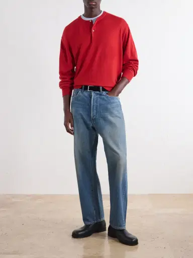 A.PRESSE Wool Henley Sweater - Men | Thumbnail 2