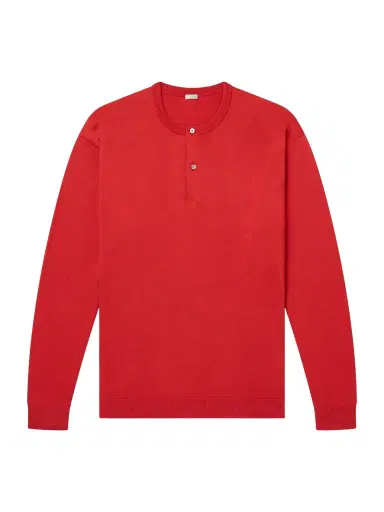 A.PRESSE Wool Henley Sweater - Men | Thumbnail 1