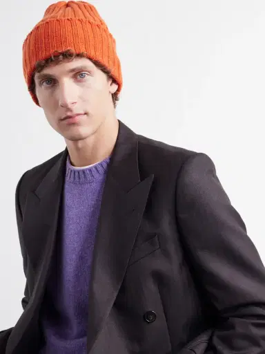 Thom Sweeney Ribbed Cashmere Beanie - Men | Thumbnail 3