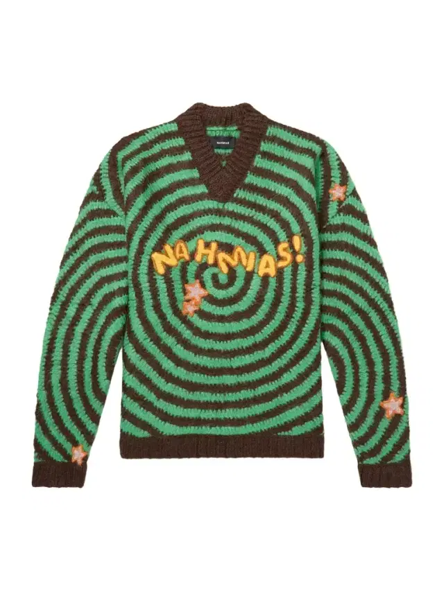Nahmias Embroidered Alpaca-Blend Crochet Sweater - Men