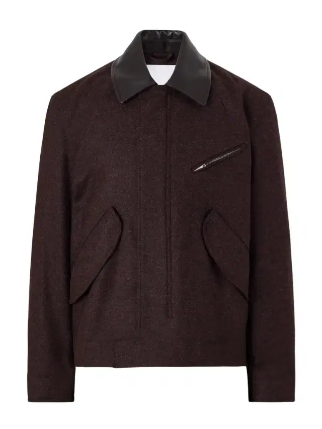 SAGE NATION Painter Leather-Trimmed Wool-Twill Blouson Jacket - Men