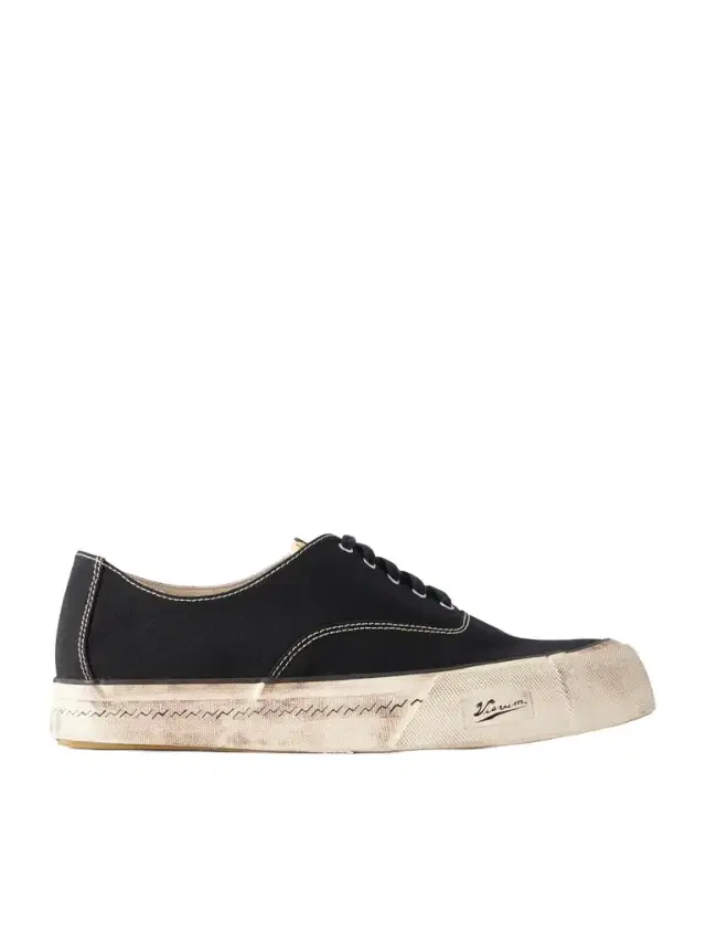Visvim Logan Distressed Canvas Sneakers - Men
