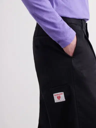 Human Made Tapered Pleated Cotton-Canvas Trousers - Men | Thumbnail 5