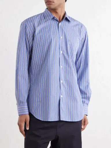 Comme des Garçons SHIRT Striped Cotton-Poplin Shirt - Men | Thumbnail 3 Comme des Garçons SHIRT Striped Cotton-Poplin Shirt - Men | Thumbnail 3