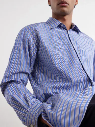 Comme des Garçons SHIRT Striped Cotton-Poplin Shirt - Men | Thumbnail 5 Comme des Garçons SHIRT Striped Cotton-Poplin Shirt - Men | Thumbnail 5