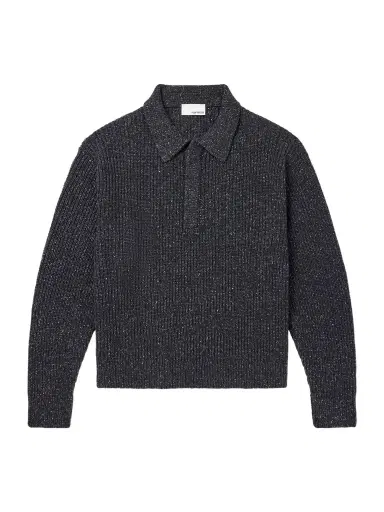 SAGE NATION Ribbed-Knit Wool Polo Sweater - Men | Thumbnail 1