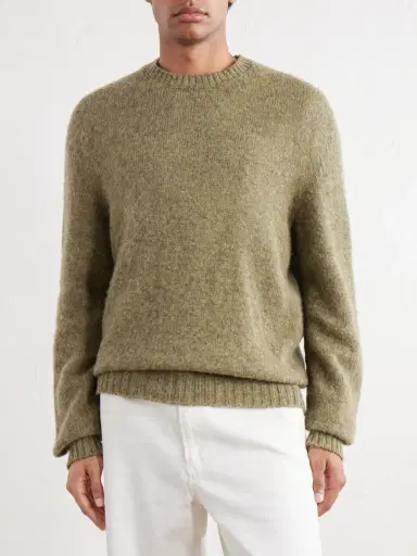 De Bonne Facture Brushed Merino Wool Sweater - Men | Thumbnail 3