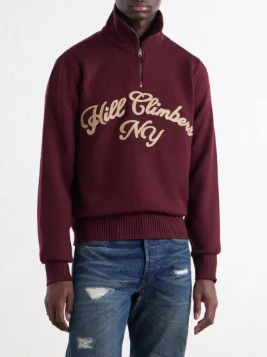 RRL Embroidered Wool Half-Zip Sweater - Men | Thumbnail 3