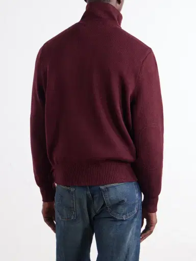 RRL Embroidered Wool Half-Zip Sweater - Men | Thumbnail 4