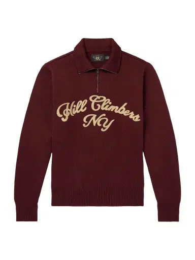 RRL Embroidered Wool Half-Zip Sweater - Men | Thumbnail 1