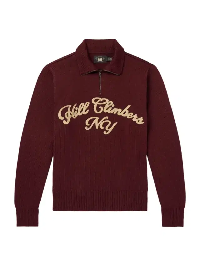 RRL Embroidered Wool Half-Zip Sweater - Men