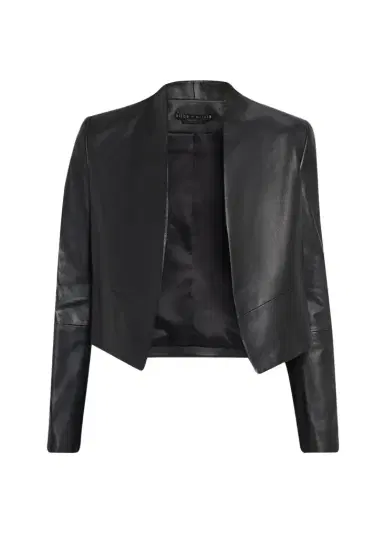 Alice + Olivia New Harvey Leather Open-Front Jacket | Thumbnail 1