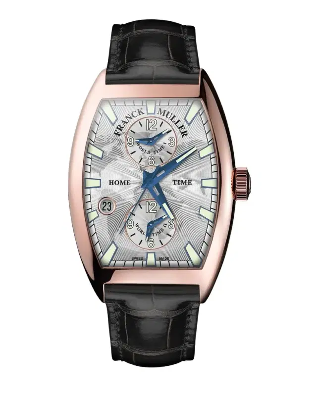 Franck Muller Men's 18K Rose Gold Master Banker Watch with Alligator Strap