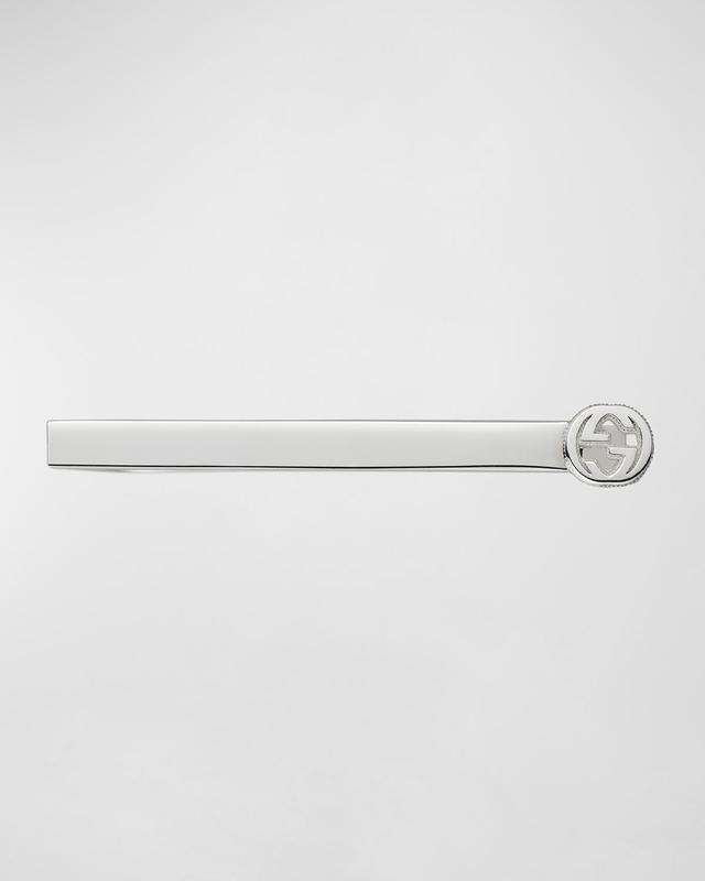 Gucci Sterling Silver Interlocking G Tie Bar