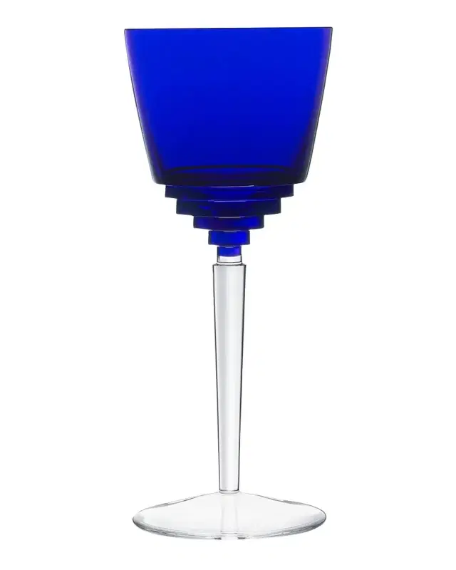 Saint Louis Crystal Oxymore Dark-Blue Hock Glass