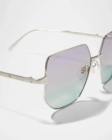 Cartier Oversized Square Metal Sunglasses | Thumbnail 4
