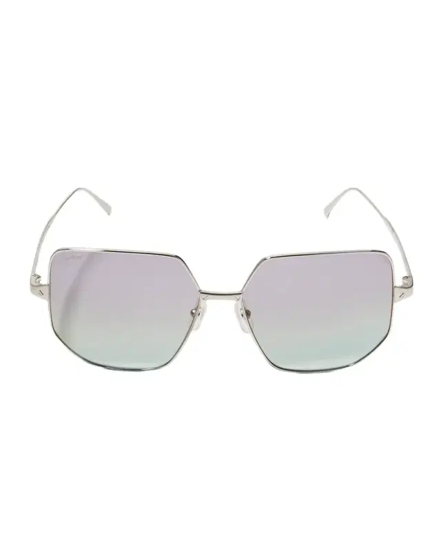 Oversized Square Metal Sunglasses