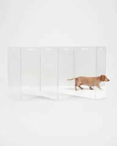 Hiddin Clear Freestanding Pet Gate Zig Zag | Thumbnail 3 Hiddin Clear Freestanding Pet Gate Zig Zag | Thumbnail 3