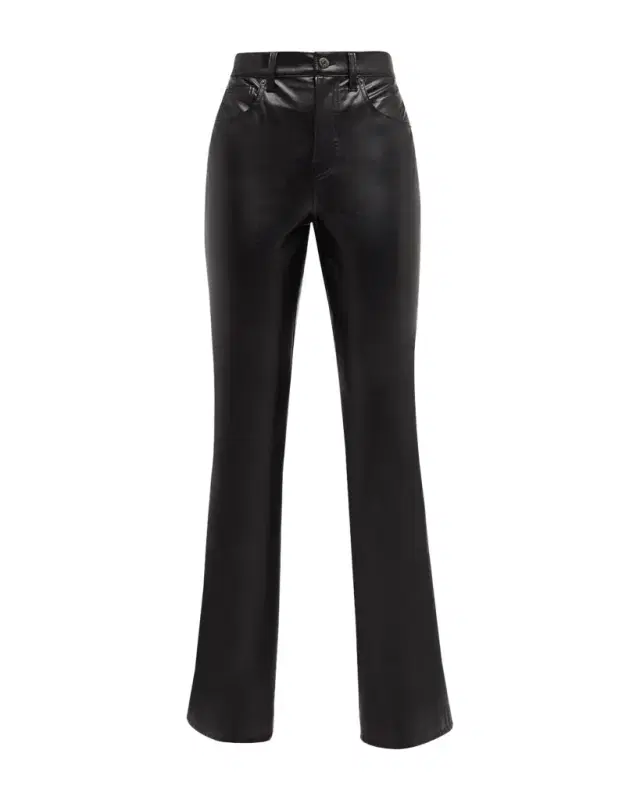 Veronica Beard Beverly High-Rise Skinny Flare Faux Leather Jeans