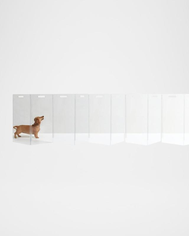 Hiddin Clear Freestanding Pet Gate Zig Zag