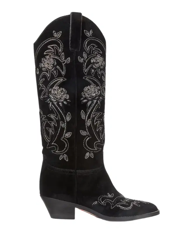 Jaelynne Beaded Velvet Cowboy Boots