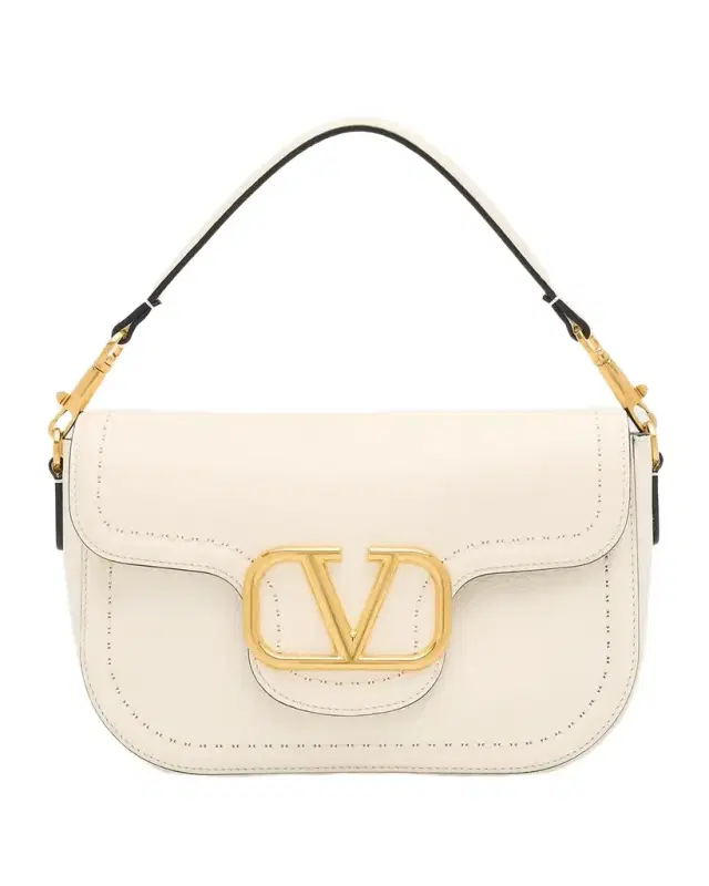 Valentino Garavani Loco VLOGO Flap Leather Shoulder Bag