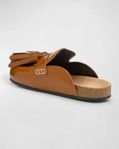 JW Anderson Men's Oversized Leather Tassel Mule Loafers | Thumbnail 3