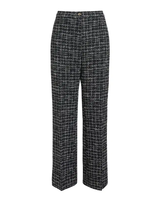 Marina Rinaldi Plus Size Pegaso Straight-Leg Tweed Pants