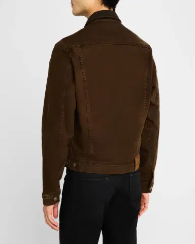 Tom Ford Men's Corduroy-Collar Denim Jacket | Thumbnail 3 Tom Ford Men's Corduroy-Collar Denim Jacket | Thumbnail 3
