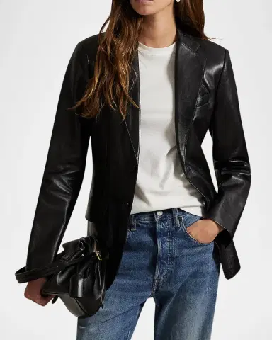 Polo Ralph Lauren Lambskin Leather Blazer | Thumbnail 4 Polo Ralph Lauren Lambskin Leather Blazer | Thumbnail 4