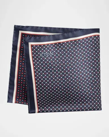 Eton Men's Four-Sided Silk Pocket Square | Thumbnail 2 Eton Men's Four-Sided Silk Pocket Square | Thumbnail 2