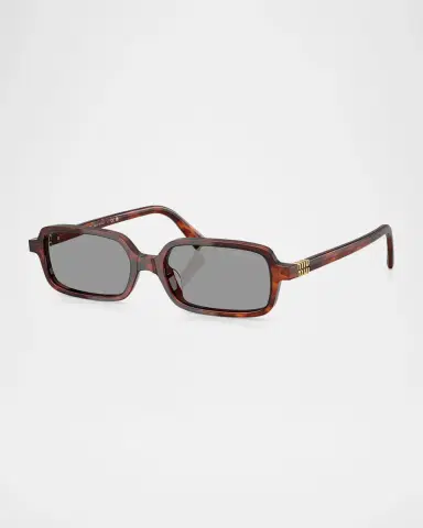 Miu Miu Logo Acetate Rectangle Sunglasses | Thumbnail 3 Miu Miu Logo Acetate Rectangle Sunglasses | Thumbnail 3