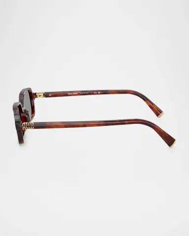 Miu Miu Logo Acetate Rectangle Sunglasses | Thumbnail 4 Miu Miu Logo Acetate Rectangle Sunglasses | Thumbnail 4