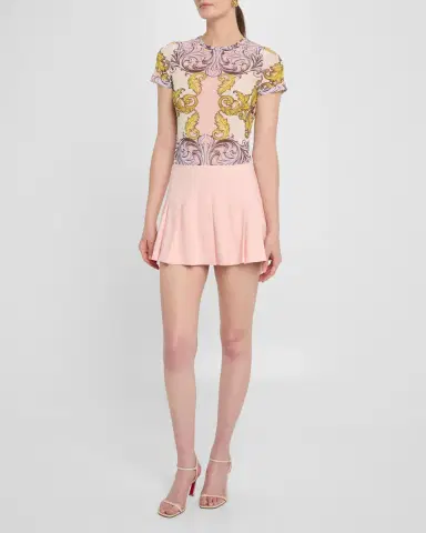 Alice + Olivia Carter Low-Rise Pleated Mini Skirt | Thumbnail 2