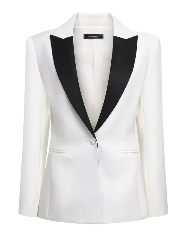 BCBGMAXAZRIA Satin-Lapel Tux Blazer