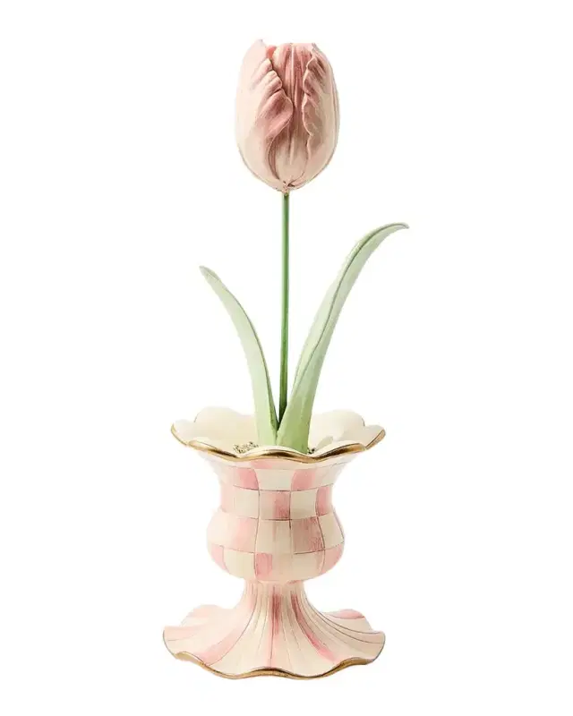 MacKenzie-Childs Rosy Garden Tulip in Vase