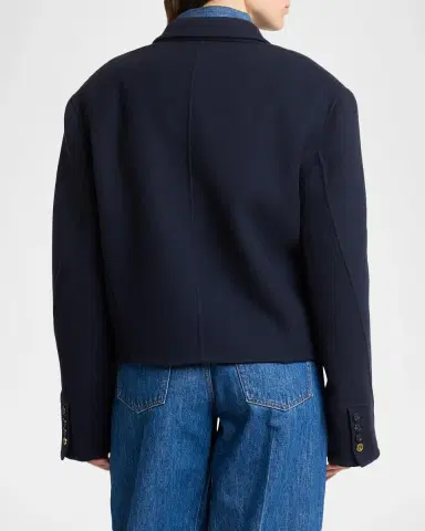 Givenchy Double Face Wool-Cashmere Crop Boxy Coat | Thumbnail 3 Givenchy Double Face Wool-Cashmere Crop Boxy Coat | Thumbnail 3