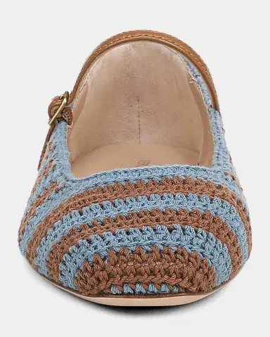 Veronica Beard Ellie Crochet Mary Jane Ballerina Flats | Thumbnail 3