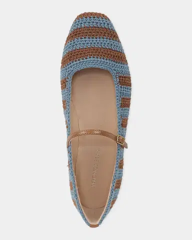 Veronica Beard Ellie Crochet Mary Jane Ballerina Flats | Thumbnail 4
