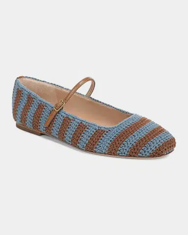 Veronica Beard Ellie Crochet Mary Jane Ballerina Flats | Thumbnail 6